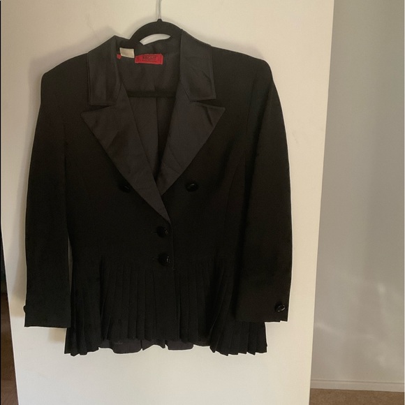 Valentino Night black jacket with peplum. Size 14. - Picture 3 of 12
